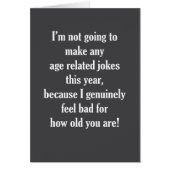 Leeftijdsgerelateerde okes Birthday-kaart (Voorkant)