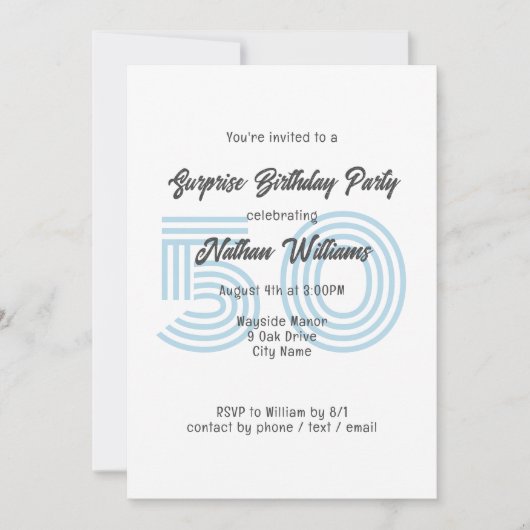 Leeftijdsnummer Achtergrond uitnodiging voor feest (Voorkant)