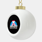 Leeftijdsrol Trots Keramische Bal Ornament (Rechts)