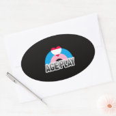 Leeftijdsrol Trots Ovale Sticker (Envelop)