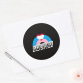 Leeftijdsrol Trots Ronde Sticker (Envelop)