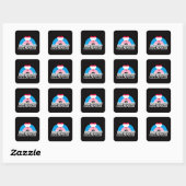 Leeftijdsrol Trots Vierkante Sticker (Vel)