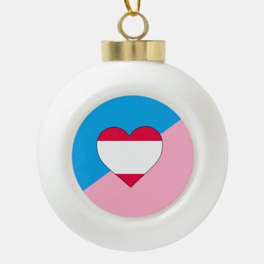 Leeftijdsrollenspel Pride-vlag Keramische Bal Ornament (Voorkant)