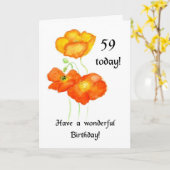 Leeftijdsspecifieke Verjaardag Kaart aan te passen (Gele Bloem)