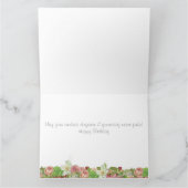 Leeftijdsspecifieke Verjaardag Vrouwelijke Bloemen Kaart (Binnen)