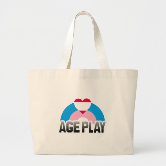 LEEFTIJDSSPEL REGENBOOG GROTE TOTE BAG (Voorkant)