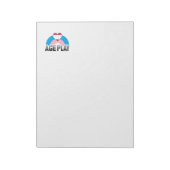 LEEFTIJDSSPEL REGENBOOG NOTITIEBLOK (Linkerzijde)