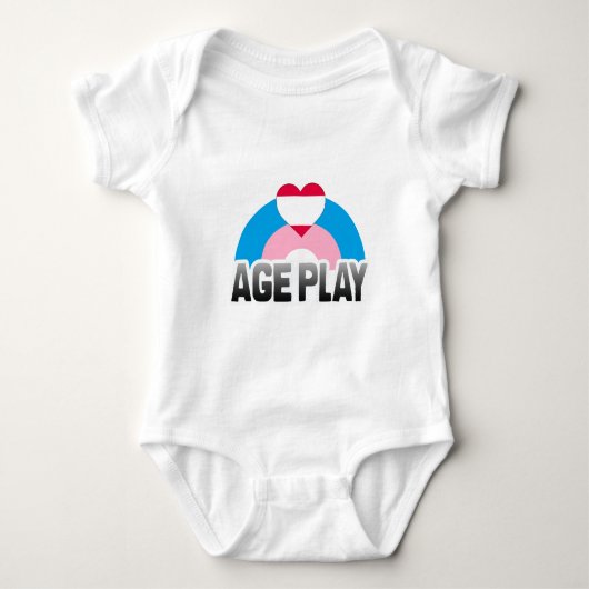 LEEFTIJDSSPEL REGENBOOG ROMPER (Voorkant)