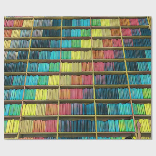 Leeftijdsweergave bibliotheek cadeaupapier (Vlak)