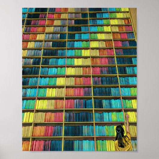 Leeftijdsweergave bibliotheek poster (Voorkant)