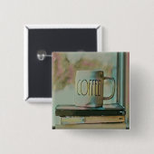 Leeftijdsweergave bibliotheek vierkante button 5,1 cm (Voorkant /achterkant)