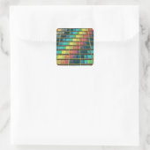 Leeftijdsweergave bibliotheek vierkante sticker (Tas)
