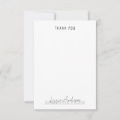 Leeg B/W gepersonaliseerd Afstuderen dank u Bedankkaart (Voorkant)