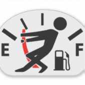 Leeg brandstofniveau sticker (Voorkant)