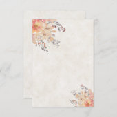 Leeg budget Abrikoos waterverf bloem bruiloft  Kaart (Voorkant / Achterkant)