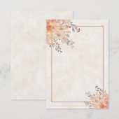 Leeg budget Abrikoos waterverf bloem wedding  In Kaart (Voorkant / Achterkant)