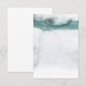 Leeg budget Aqua groene aquarel bruiloft Kaart (Voorkant / Achterkant)