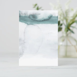 Leeg budget Aqua groene aquarel bruiloft  Kaart