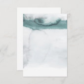 Leeg budget Aqua groene waterverf bruiloft  Kaart (Voorkant / Achterkant)