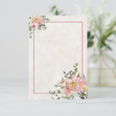 Leeg budget Blush en eierschaal bloem bruiloft I Kaart (Staand voorkant)