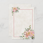 Leeg budget Blush en eierschaal bloem bruiloft I Kaart (Voorkant / Achterkant)