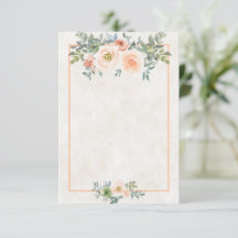 Leeg budget Blush en groene bloem bruiloft Invi