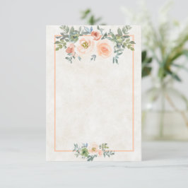 Leeg budget Blush en groene bloem bruiloft Invi Kaart