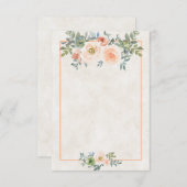 Leeg budget Blush en groene bloemige bruiloft Invi Kaart (Voorkant / Achterkant)