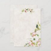 Leeg budget Blush en witte bloemen bruiloft  Kaart (Voorkant / Achterkant)
