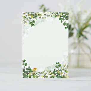 Leeg budget Eucalyptus groen wedding Kaart