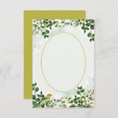 Leeg budget Eucalyptus in groene en gouden bruilof Kaart (Voorkant / Achterkant)