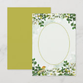 Leeg budget Eucalyptus in groene en gouden trouw  Kaart (Voorkant / Achterkant)