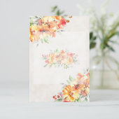 Leeg budget Ginger waterverf bloem bruiloft  Kaart (Staand voorkant)