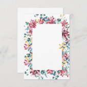 Leeg budget Helder bloem bruiloft  Kaart (Voorkant / Achterkant)