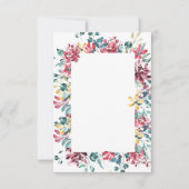 Leeg budget Helder bloemen bruiloft  Kaart (Voorkant)