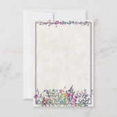 Leeg budget Kleurrijke wilde bloemen bruiloft Uitn Kaart (Voorkant)