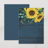 Leeg budget Landelijke zonnebloemen bruiloft Kaart (Voorkant / Achterkant)