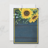 Leeg budget Landelijke zonnebloemen bruiloft Uitno Kaart (Voorkant)