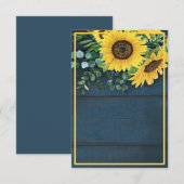 Leeg budget Landelijke zonnebloemen bruiloft Uitno Kaart (Voorkant / Achterkant)