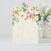 Leeg budget Mooi pastel bloemig bruiloft Kaart (Staand voorkant)