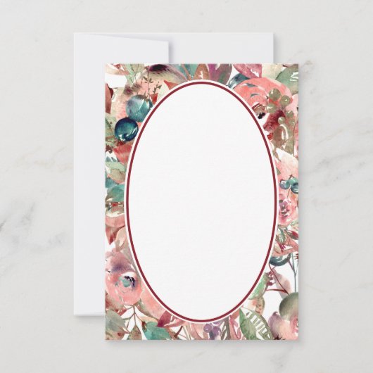 Leeg budget Oranje aquarel bloem bruiloft   Kaart (Voorkant)