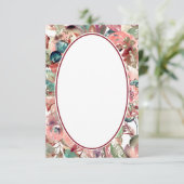 Leeg budget Oranje aquarel bloem bruiloft   Kaart (Staand voorkant)