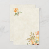 Leeg budget Oranje en gele bloemen bruiloft  Kaart (Voorkant / Achterkant)