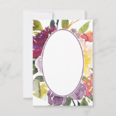 Leeg budget Paarse en gele bloem bruiloft     Kaart (Voorkant)