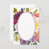 Leeg budget Paarse en gele bloem bruiloft     Kaart (Voorkant / Achterkant)