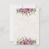 Leeg budget Paarse wilde bloemen bruiloft  Kaart (Voorkant)