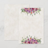 Leeg budget Paarse wilde bloemen bruiloft  Kaart (Voorkant / Achterkant)