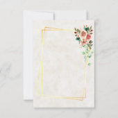 Leeg budget Pretty roos en gouden bruiloft Kaart (Voorkant)