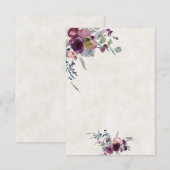 Leeg budget rood en roze bloemen bruiloft  kaart (Voorkant / Achterkant)