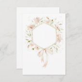 Leeg budget Roze bloemen bruiloft  Kaart (Voorkant / Achterkant)